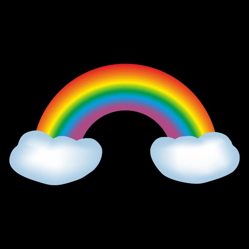Regenbogen mit Wolken