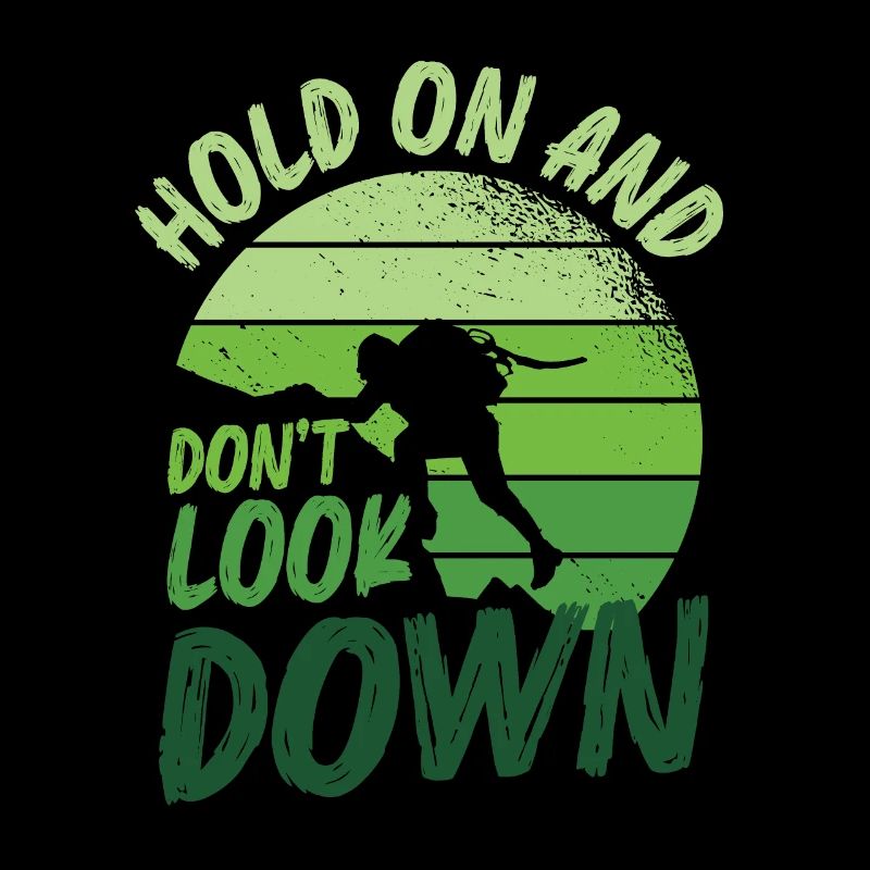 Ne regardez pas vers le bas le bloc, l’escalade.