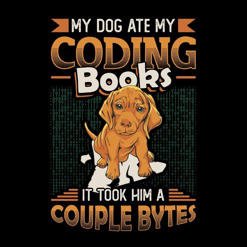 Dog Bytes Code Computer Joke Programming