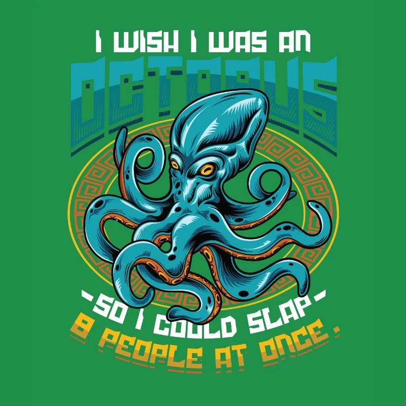 Slap 8 Menschen Auf Einmal Octopi Funny Octopus