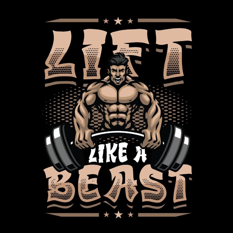 Heben Wie Eine Bestie Gewichtheben Bodybuilder