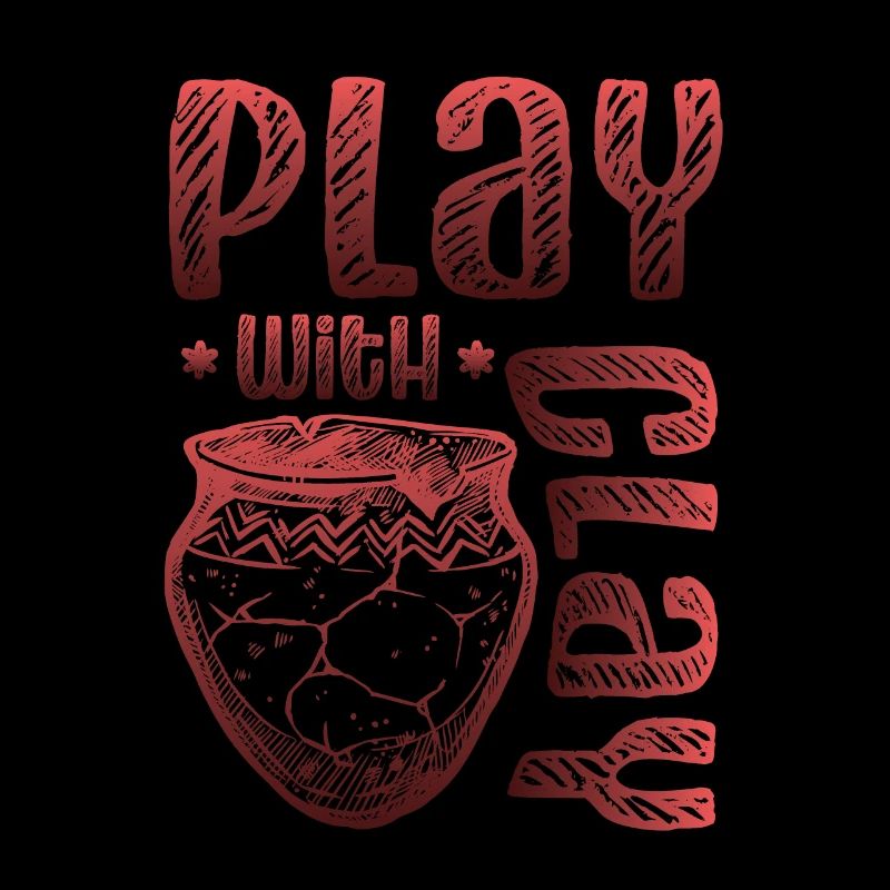 Playing with clay pottery