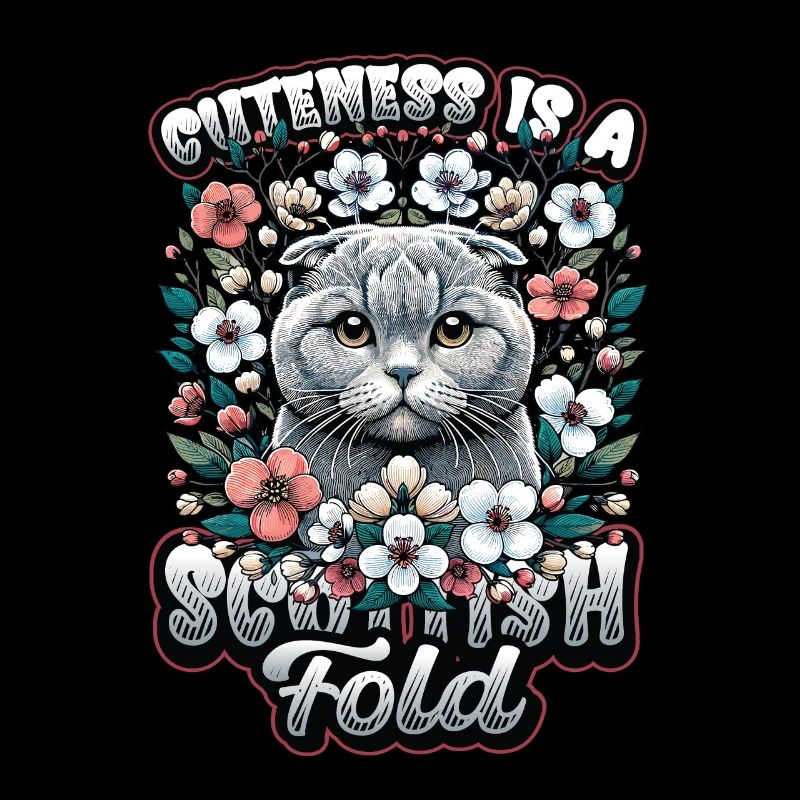 Süßes Scottish Fold Katzen Motiv