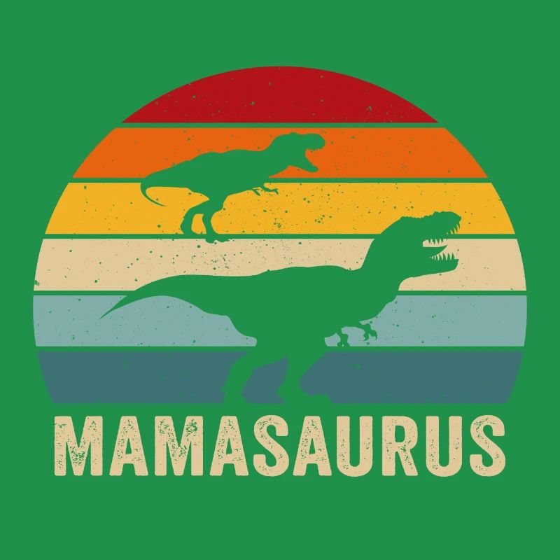 Retro mamasaurus mama dino saurier mutter