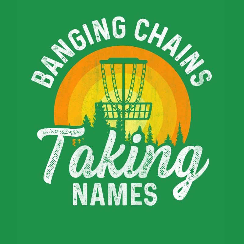 Retro Sunset Banging Chains prend des noms Disc Golf