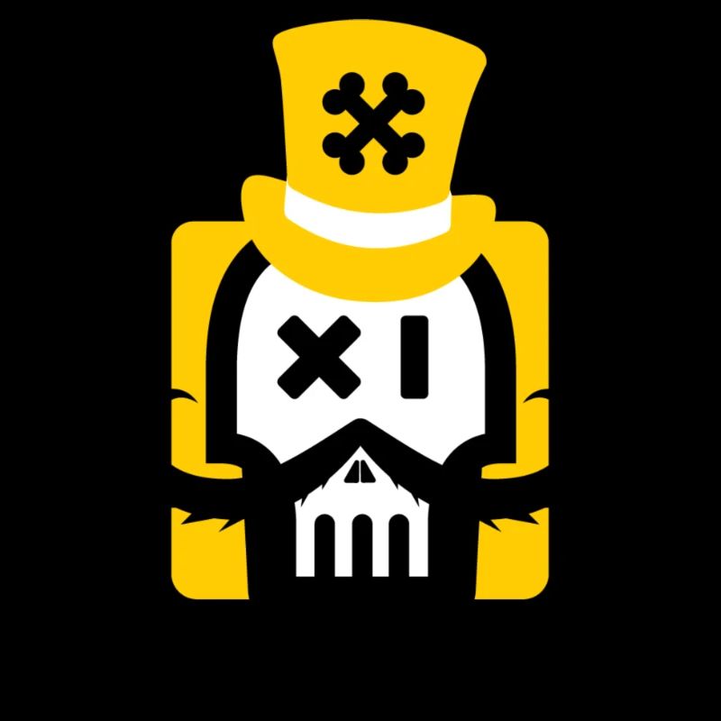 Bearded skull yellow