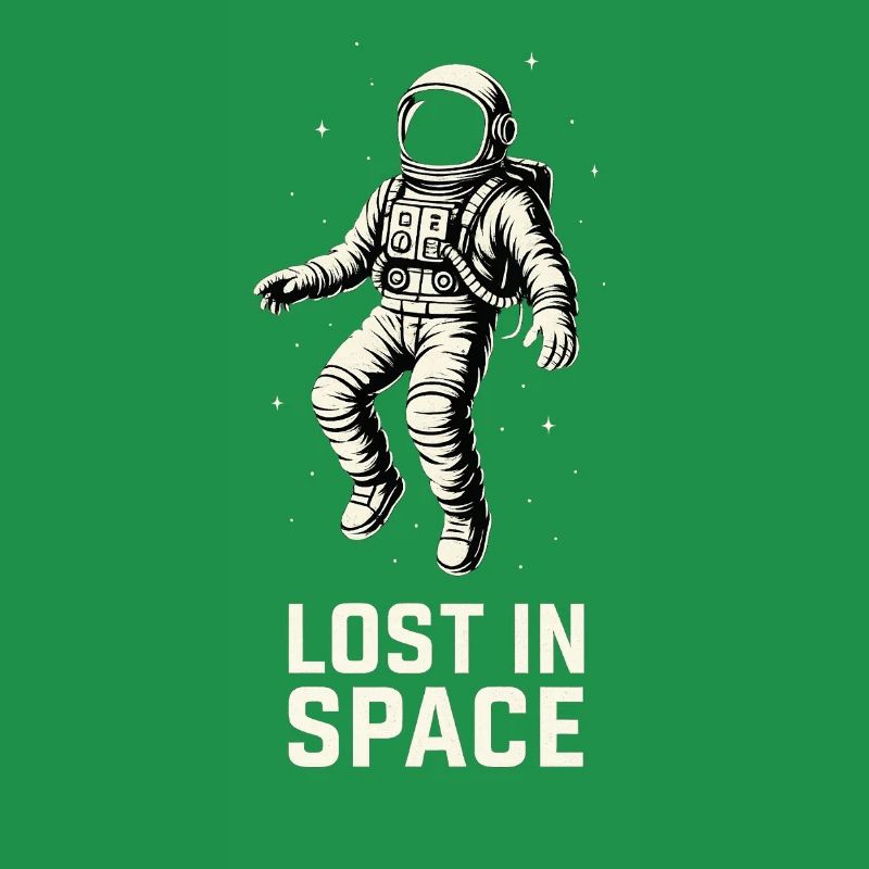 Astronaute perdu dans l’espace – Weltraum Retro Design