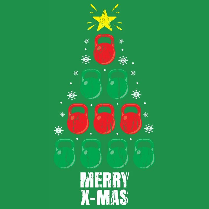 Christmas Funny Kettlebells Tree Holiday Workout