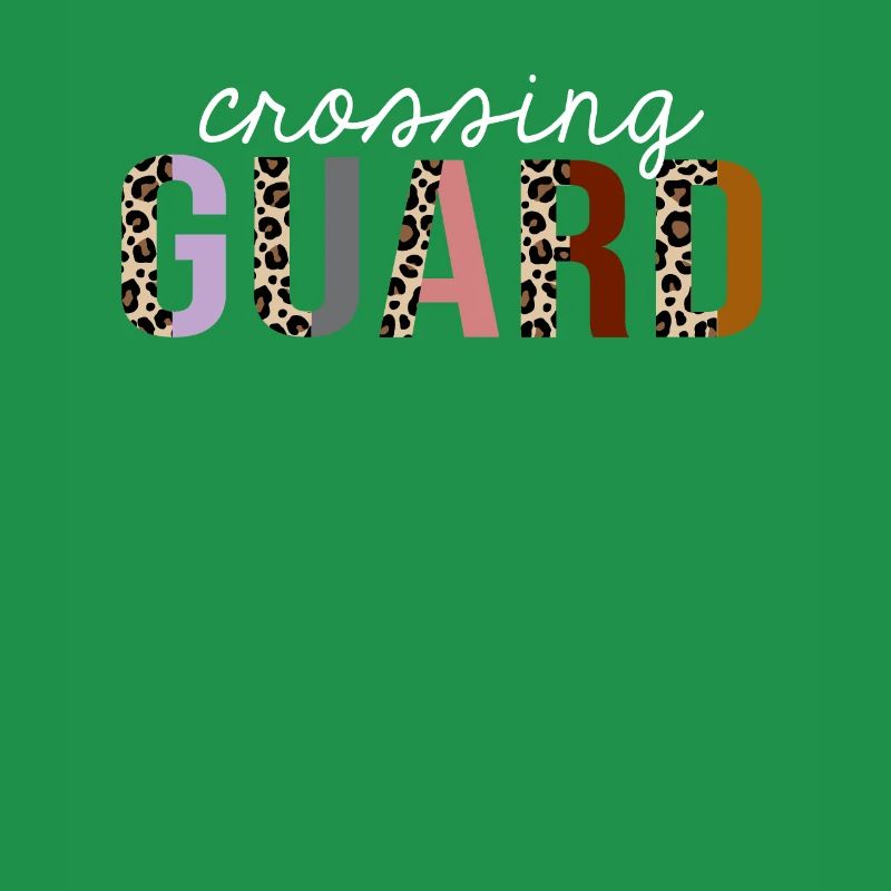 Crossing Guard Leopard Print Funny Gift