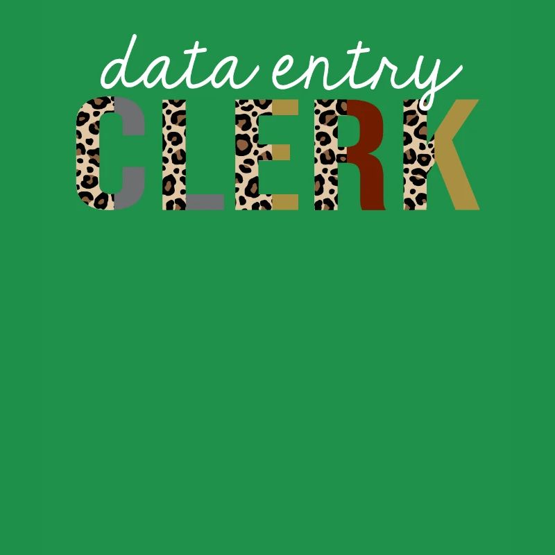 Data Entry Clerk Leopard Print Funny Gift