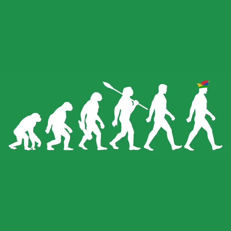 Evolution - Karneval - Narrenkappe - Verkleidung