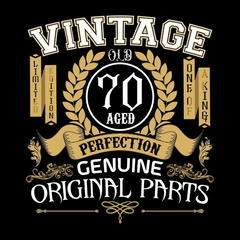 Vintage 70 years - birthday gift 70 years