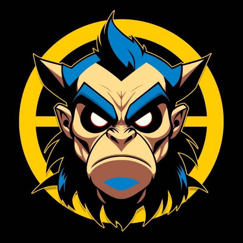 Evil man with horns