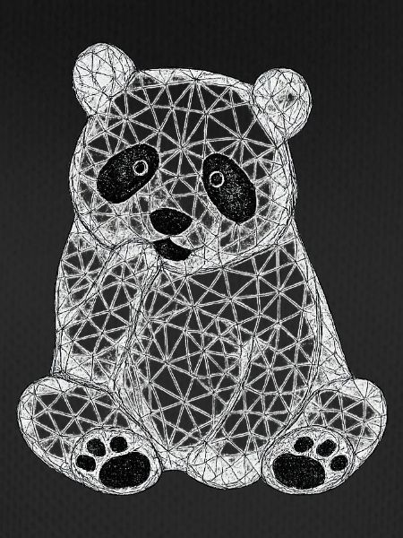 Geometric Panda Net Art