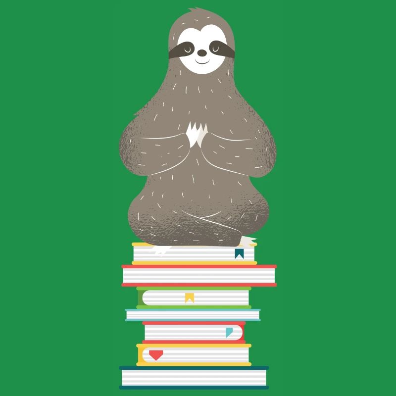 Sloth Bookworm Reader Geschenkidee