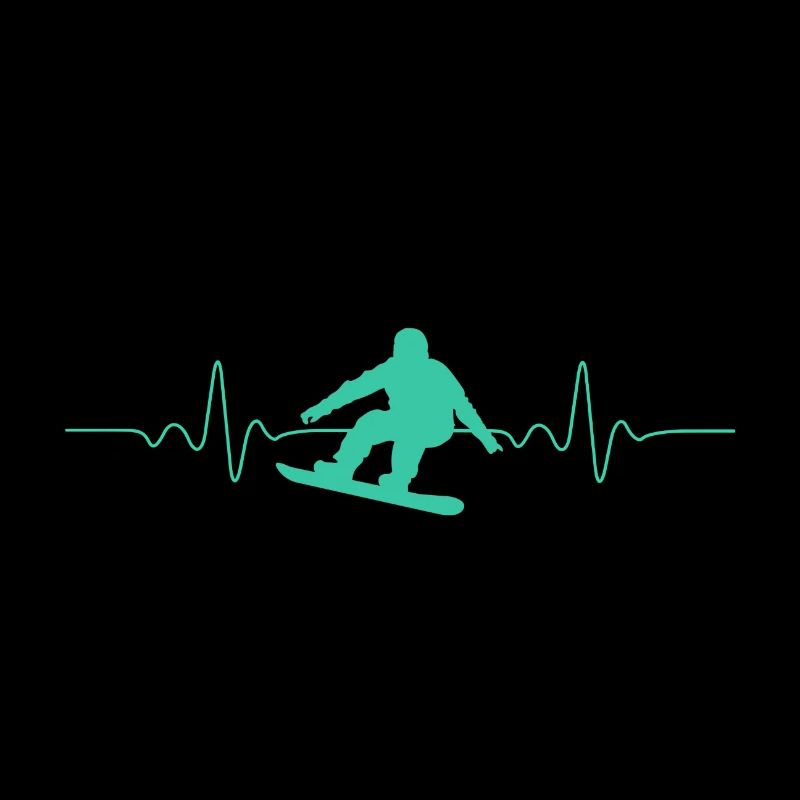 HERZSCHLAG SNOWBOARD LUSTIGES SNOWBOARDER GESCHENK