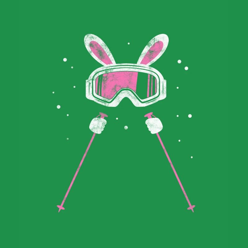 Ski Rabbit Skiing Snow Winter Mountain Gift