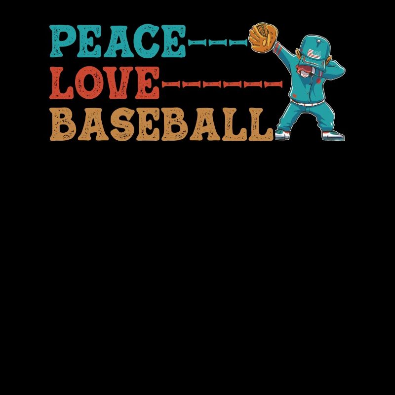 Mädchen Frieden Liebe Baseball