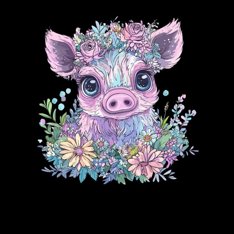 Blumen Schweinchen