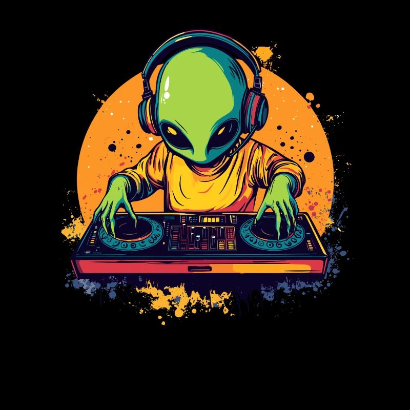 DJ Alien à la table de mixage