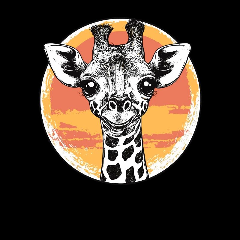 Giraffe bei Sonnenuntergang