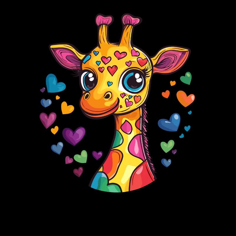 Cute Rainbow Giraffe
