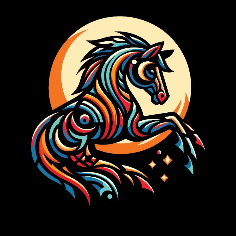 Pferd Reitsport Moon Phases