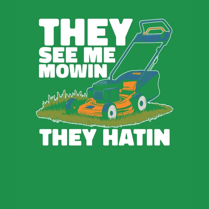 Lawn mower mowing
