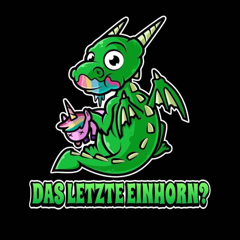 Drachen Letztes Einhorn Lustiges Einhörner