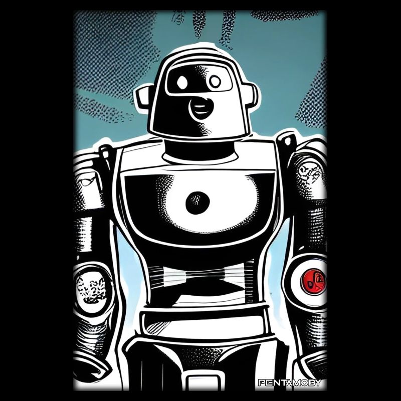 Roboter Comic Zukunft Cyborg Maschine Technik