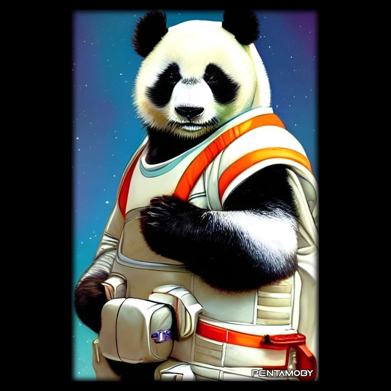 Panda Bear Panda Astronaut Future Sci-Fi Technology