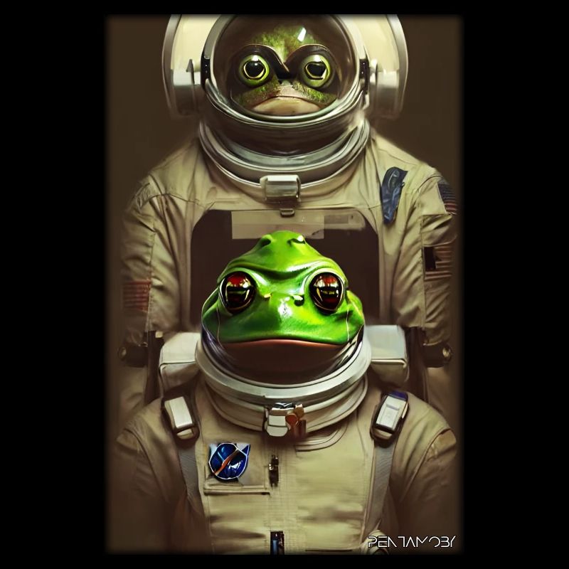 Frog Amphibian Astronaut Future Sci-Fi Technology