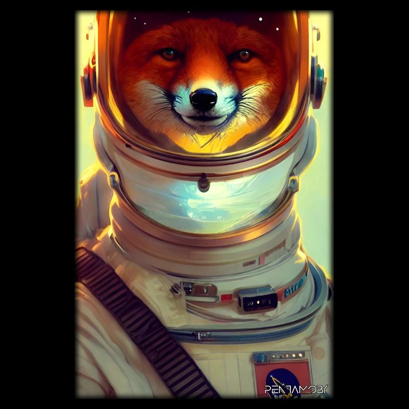 Fox Wildlife Astronaut Future Sci-Fi Technology