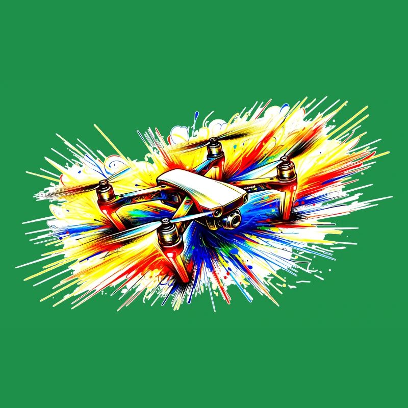 Multicopter, also called drone - color splash!