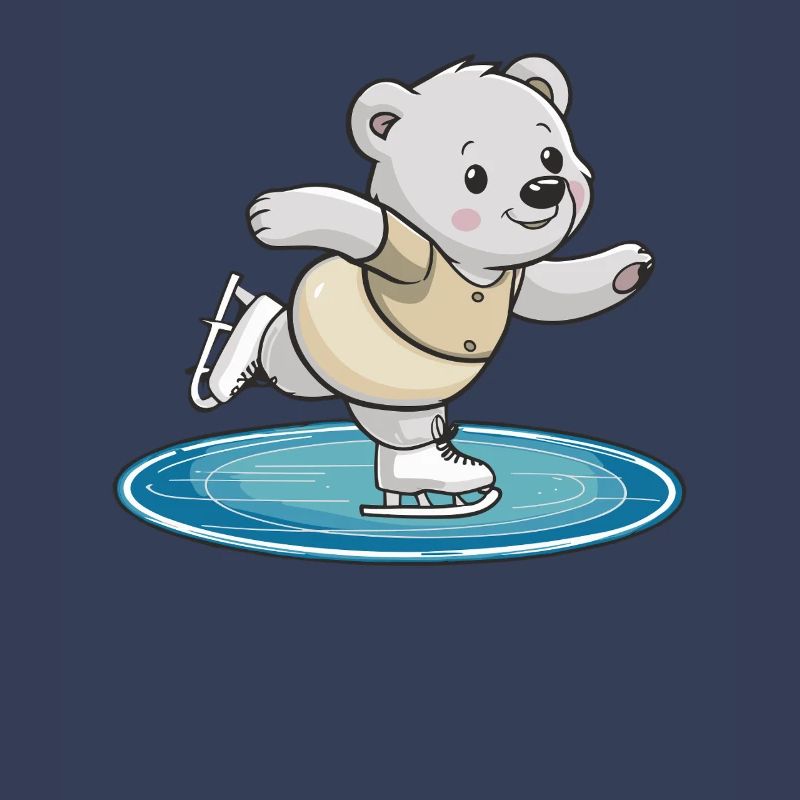 Eislaufender Bär auf Eisfläche