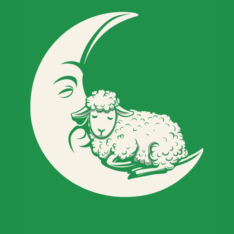 Dreaming Moon with Sheep - Imaginative Escape