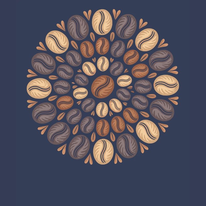 Coffee Boho Mandala Coffee Bean Pattern