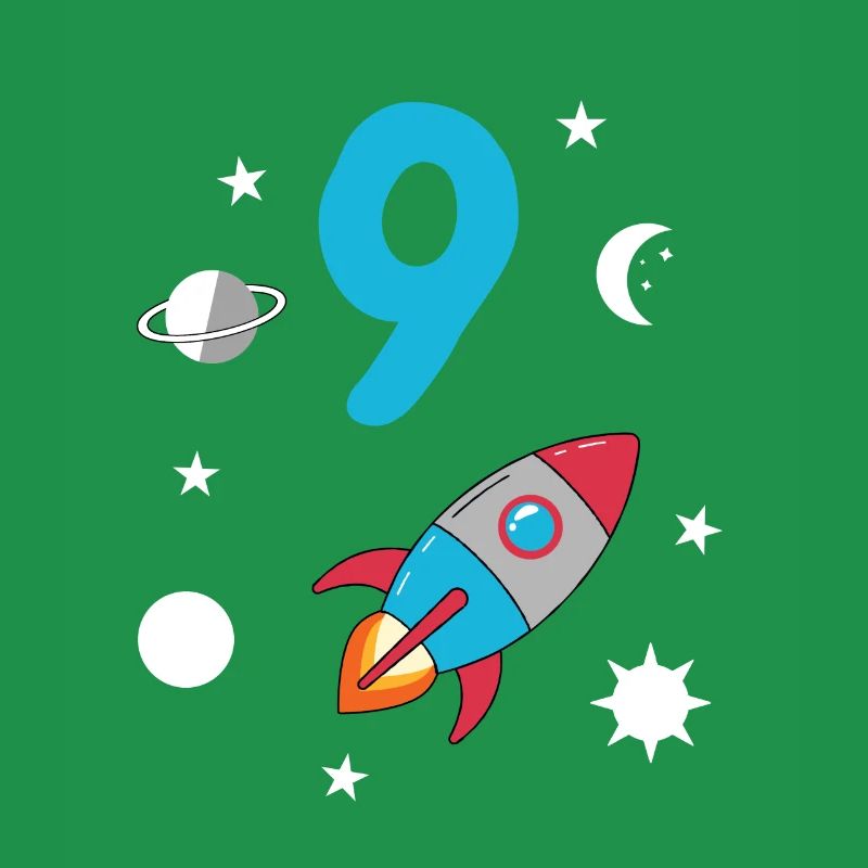 9th birthday rocket and space