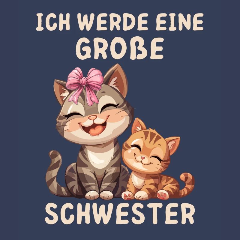 Ich werde eine große Schwester Katze