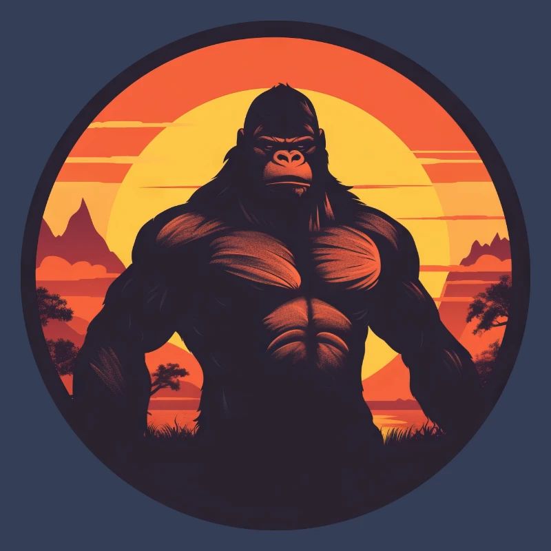 Conception forte de Gorilla Sunset
