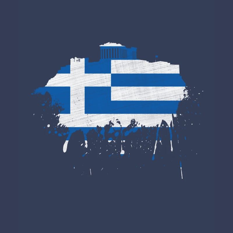 Athènes Skyline Grèce Drapeau drapeau Acropole