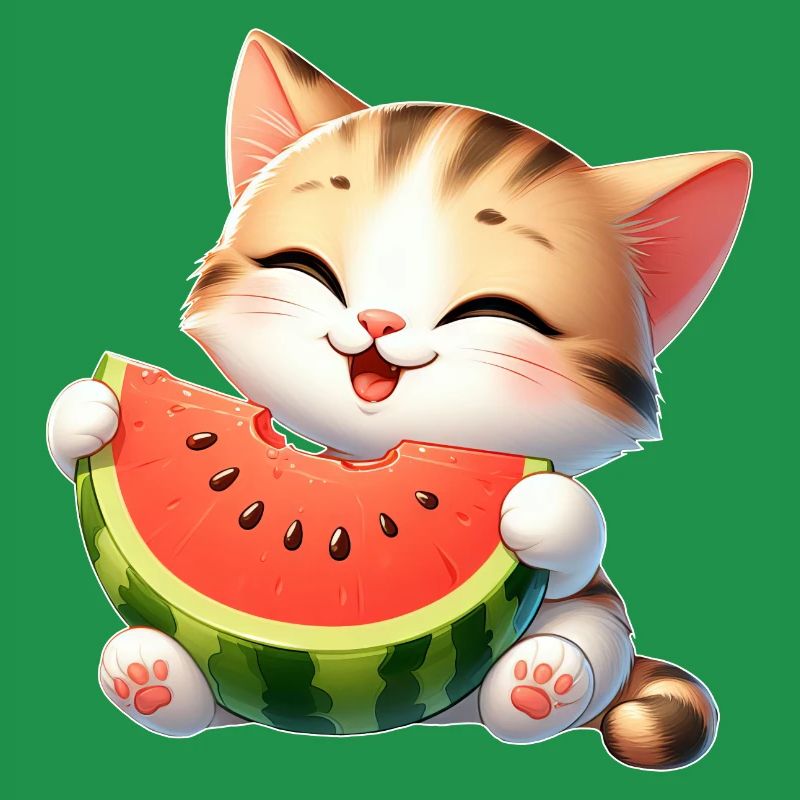 Melon Chat Pastèque Drôle Fruité