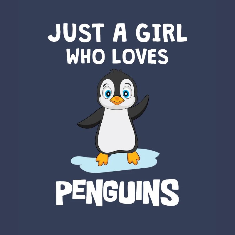Pinguine Nur Ein Mädchen das Pinguine Liebt