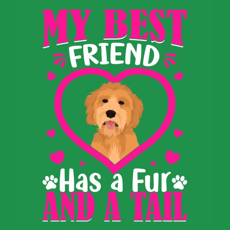 Goldendoodle Bester Freund Hat Fell Und Schwanz