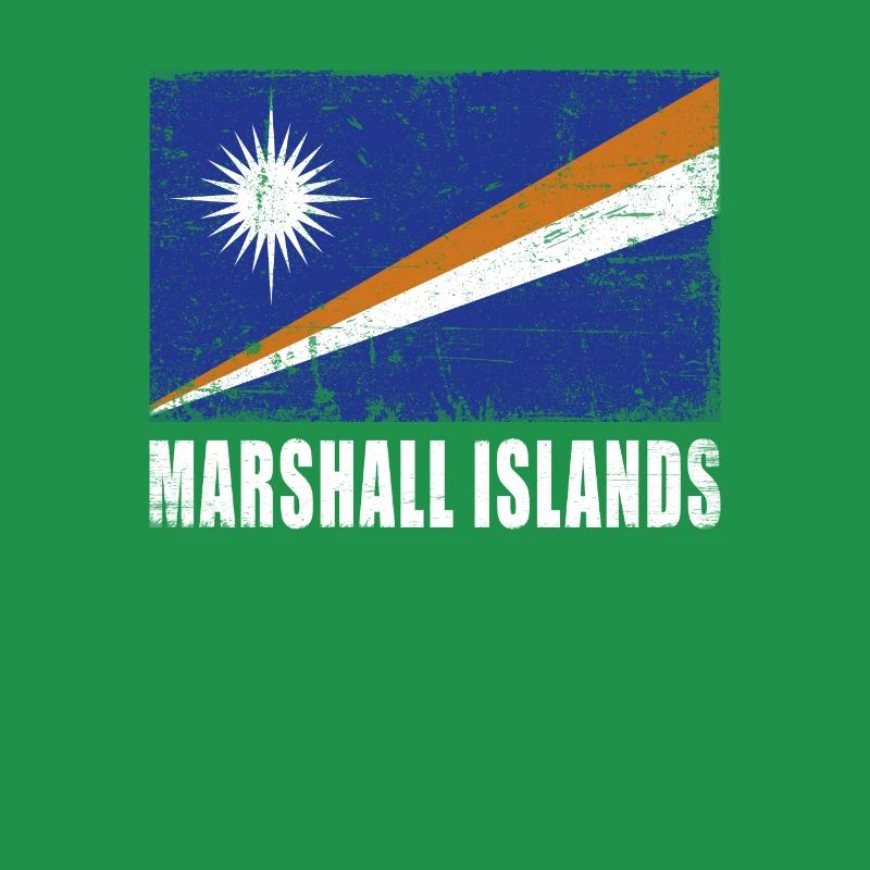 Drapeau des Îles Marshall Grunge Drapeau des Îles Marshall