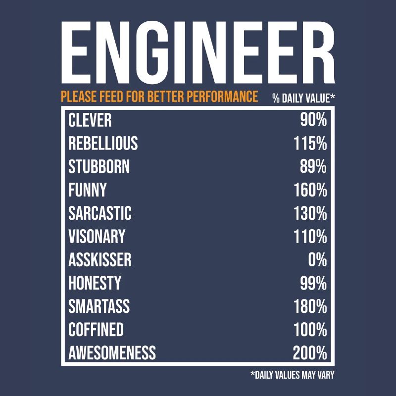 Engineer Daily Values Funny Engineer