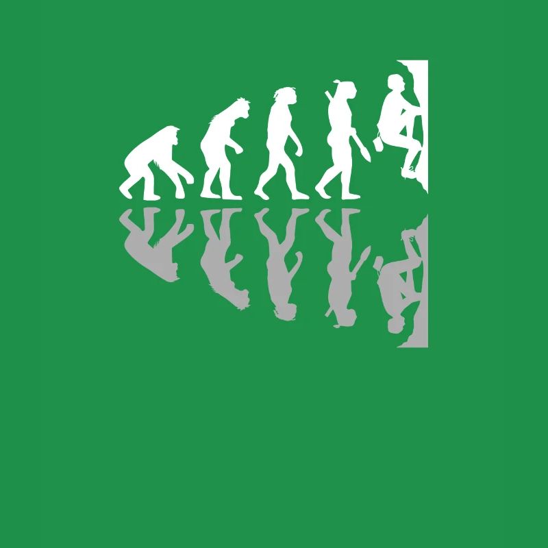 Human Evolution Funny Bouldering Climber Boulder