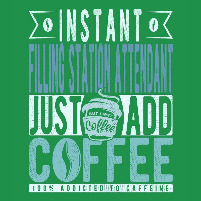 Le préposé à la station-service instantanée ajoute simplement du café