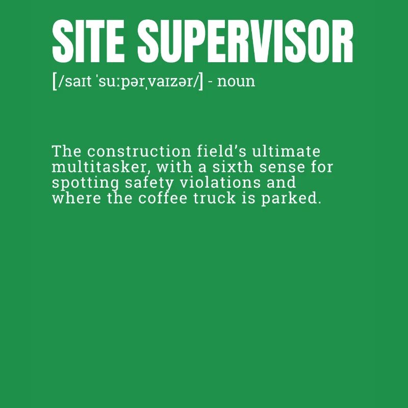 occupations, design for men, site supervisor, funn