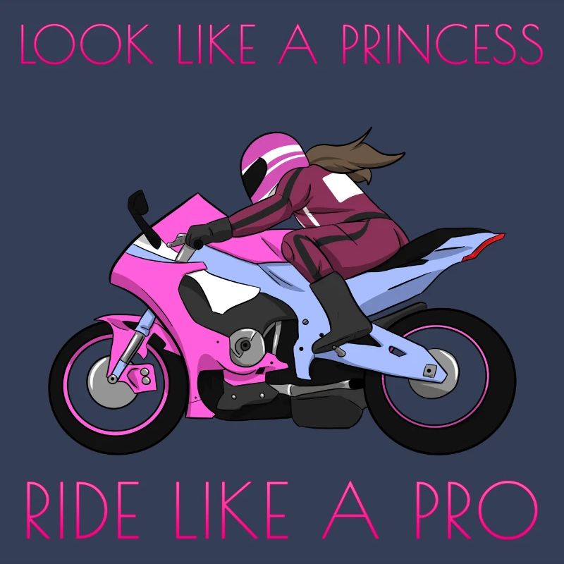 Ressemble à une princesse comme une moto pro